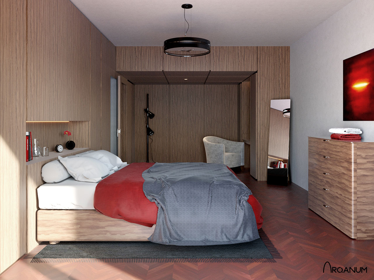 Residential building in Arrecife, bedroom